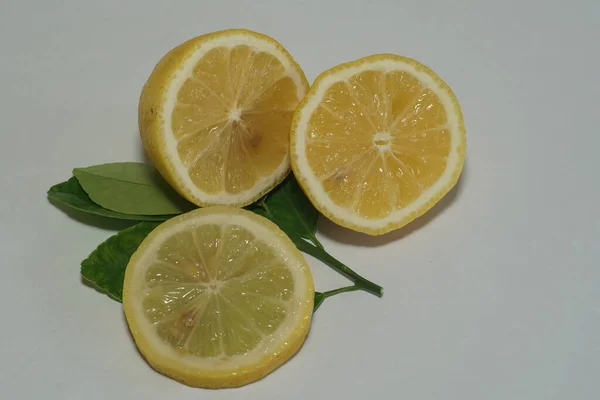 Lemon Slices White Background — Stock Photo, Image