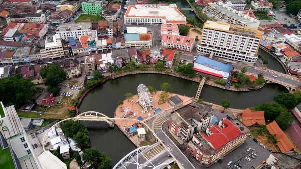 Аріель Вид Місто Малакка Малайзія — стокове фото