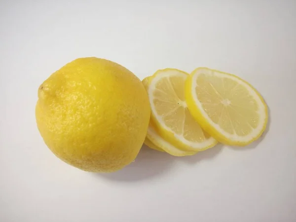 Lemon Slices White Background — Stock Photo, Image