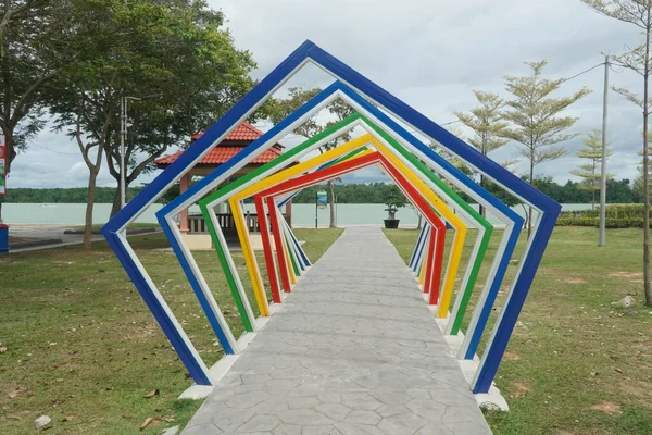 Egyedülálló Szobor Játszótéren Található Bandar Maharani Muar Malajzia — Stock Fotó