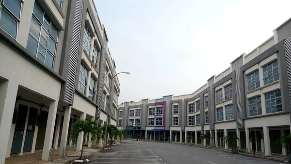 Vista Shoplot Vazio Segamat Johor Malásia — Fotografia de Stock