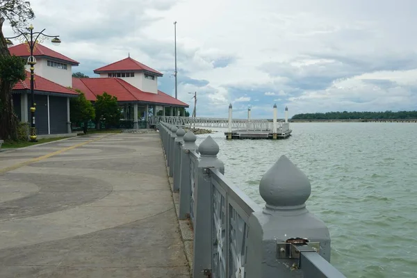 Tanjung Emas Jetty Που Βρίσκεται Στο Muar Johor Μαλαισία — Φωτογραφία Αρχείου