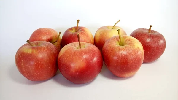 Red Apples Isolated White Background — Stock Photo, Image