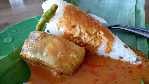 Nasi Dagang Одна Типичных Блюд Восточного Побережья Малайзии — стоковое фото