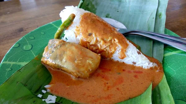 Nasi Dagang Tipik Doğu Kıyısı Malezya Yemeklerinden Biri — Stok fotoğraf
