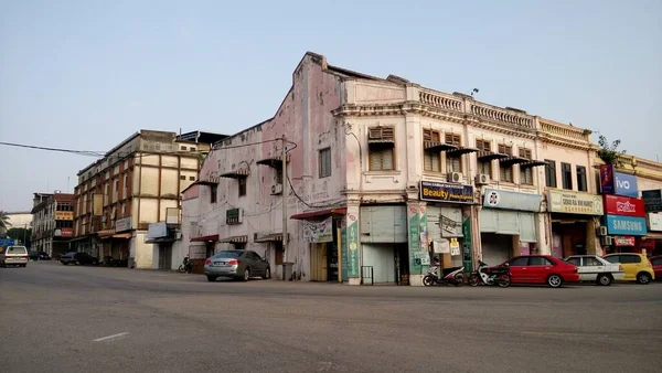 Zobacz Stary Budynek Sklepu Dworcu Kolejowym Gemas Negeri Sembilan Malezja — Zdjęcie stockowe