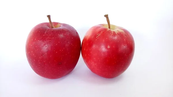 Red Apples Isolated White Background — Stock Photo, Image