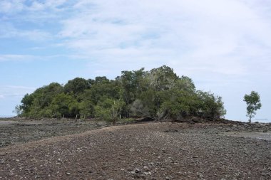 İzole edilmiş bir Pulau Konet adası, Melaka, Malezya