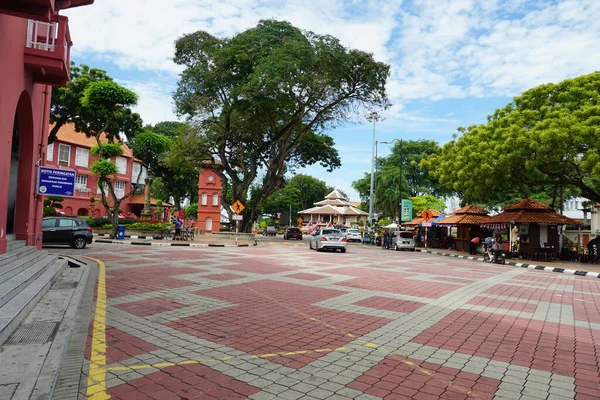 马来西亚梅拉卡历史城的红楼景观 — 图库照片