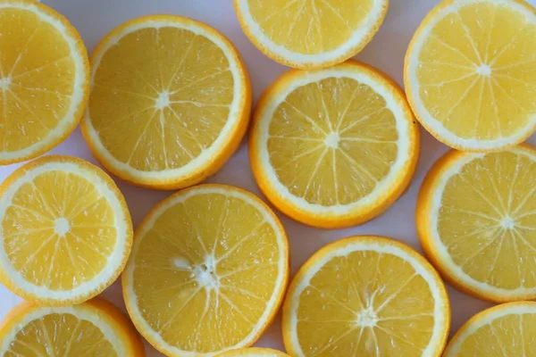 オレンジの果実のスライスを閉じて — ストック写真