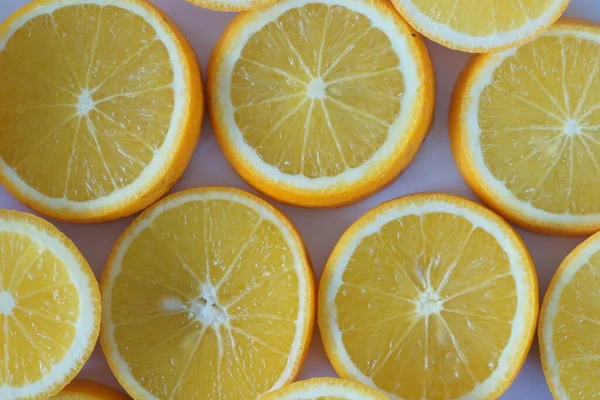 close up of orange fruit slices