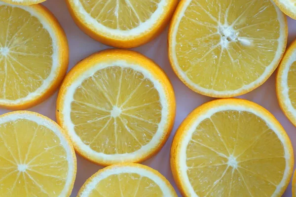 close up of orange fruit slices