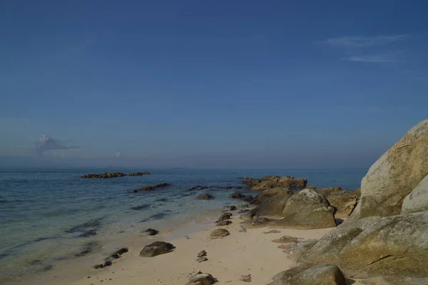 Pantai Batu Pulau Mamutik Terletak Sabah Malaysia — Stok Foto