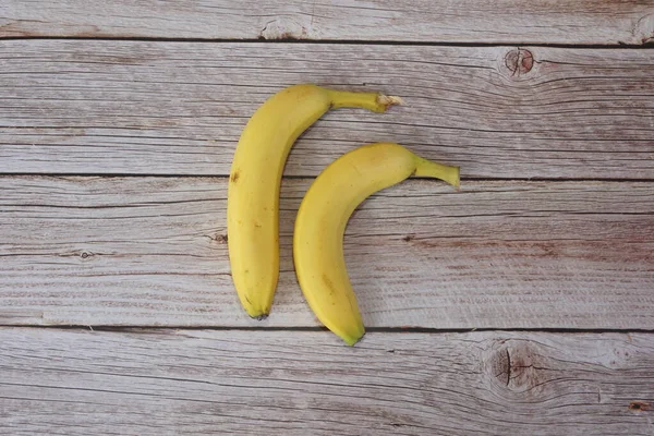 Frutas Plátano Sobre Fondo Madera —  Fotos de Stock