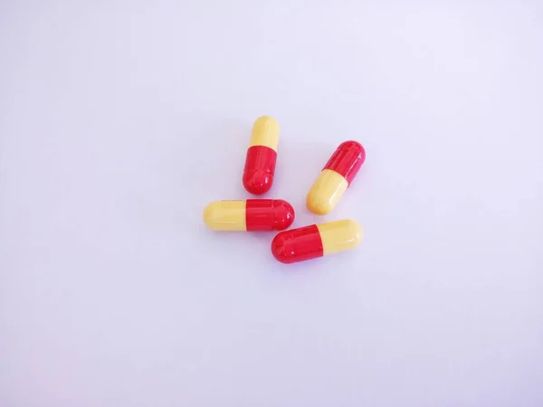 Capsules White Background — Stock Photo, Image