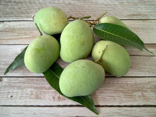 Zöld Mangó Gyümölcsök Háttér — Stock Fotó