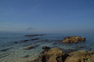 Mamutik Adası, Sabah, Malezya 'da taş plajı