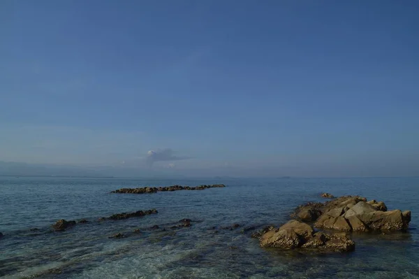 Plage Pierres Mamutik Island Sabah Malaisie — Photo