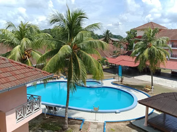 Vista Piscina Seri Malaysia Hotel Localizada Mersing Johor Malásia — Fotografia de Stock