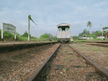 Gemas Tren İstasyonunda eski bir tren vagonu, Negeri Sembilan, Malezya