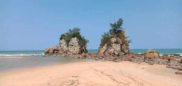 Utsikt Över Kemasik Stranden Belägen Terengganu Malaysia — Stockfoto