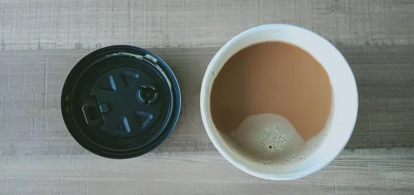 Close White Tea Bubbles — Stock Photo, Image