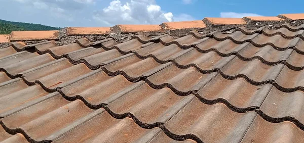 Вид Крыши Голубое Небо — стоковое фото