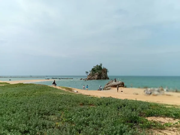 Touriste Plage Kemasik Terengganu Malaisie — Photo