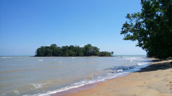 Vista Isola Isolata Pulau Konet Situata Melaka Malesia — Foto Stock