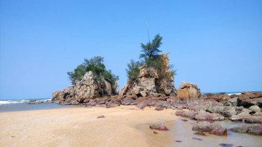 Malezya, Terengganu 'daki Kemasik plajı manzarası