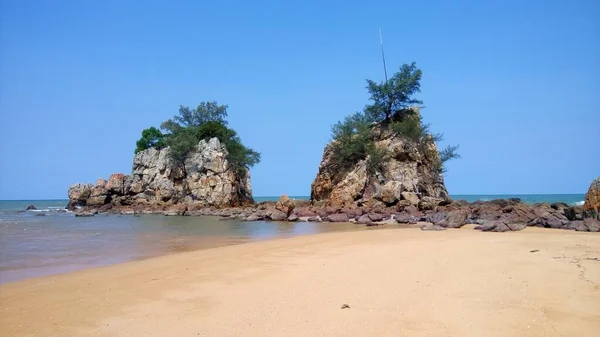 Vista Praia Kemasik Localizada Terengganu Malásia — Fotografia de Stock
