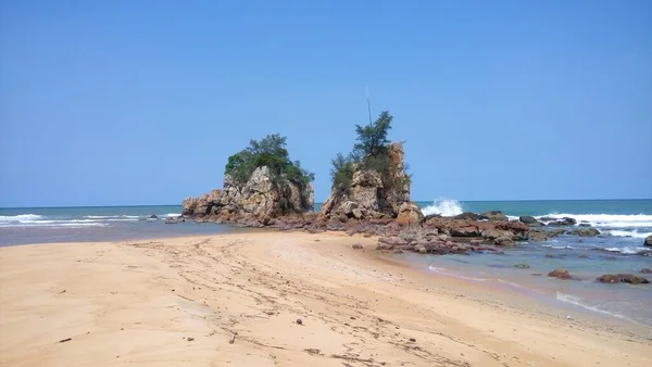 Pohled Pláž Kemasik Která Nachází Terengganu Malajsie — Stock fotografie