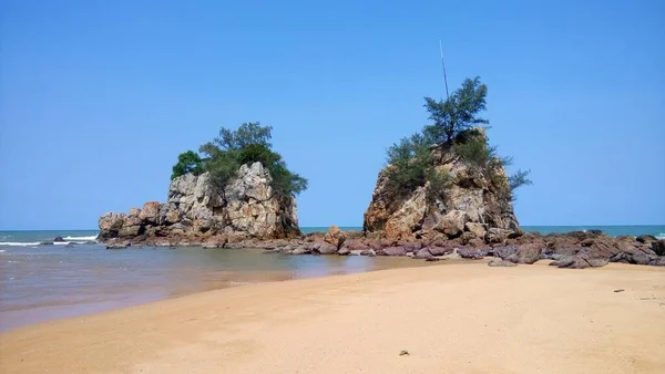 Vue Sur Plage Kemasik Située Terengganu Malaisie — Photo