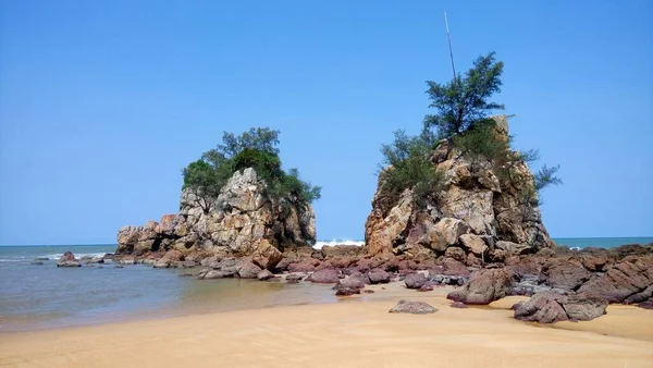 Vue Sur Plage Kemasik Située Terengganu Malaisie — Photo