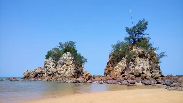 Pemandangan Pantai Kemasik Terletak Terengganu Malaysia — Stok Foto