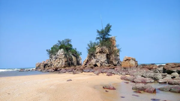 Pohled Pláž Kemasik Která Nachází Terengganu Malajsie — Stock fotografie