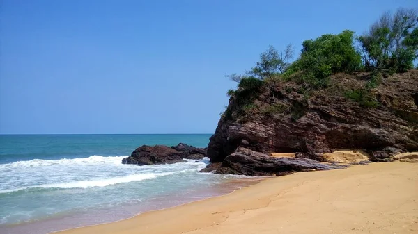 Widok Plażę Kemasik Położony Terengganu Malezja — Zdjęcie stockowe