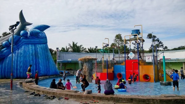 Atração Parque Aquático Ayer Panas Jasin Melaka Malásia — Fotografia de Stock