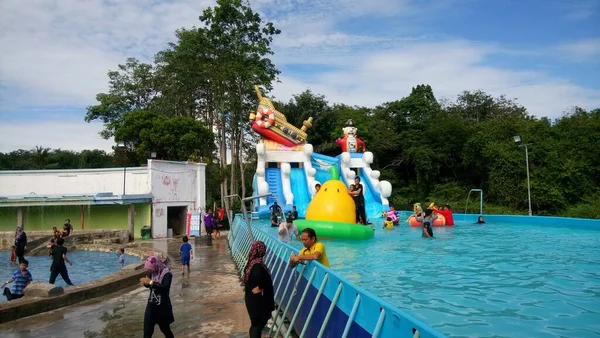 Atracción Del Parque Acuático Ayer Panas Jasin Melaka Malasia — Foto de Stock