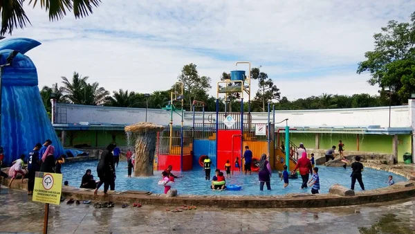 Atração Parque Aquático Ayer Panas Jasin Melaka Malásia — Fotografia de Stock