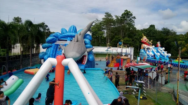 Atracción Del Parque Acuático Ayer Panas Jasin Melaka Malasia —  Fotos de Stock