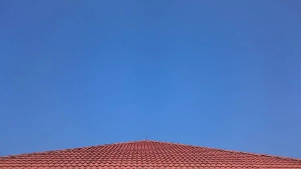 View Roof Textures Blue Sky — Fotografia de Stock