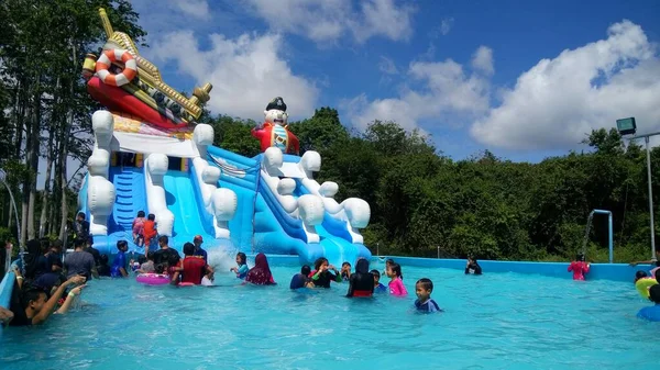 Attraction Touristique Parc Aquatique Air Panas Jasin Melaka Malaisie — Photo