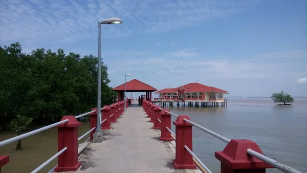 Restaurante Flotante Fort Supai Kuala Linggi Melaka Malasia — Foto de Stock