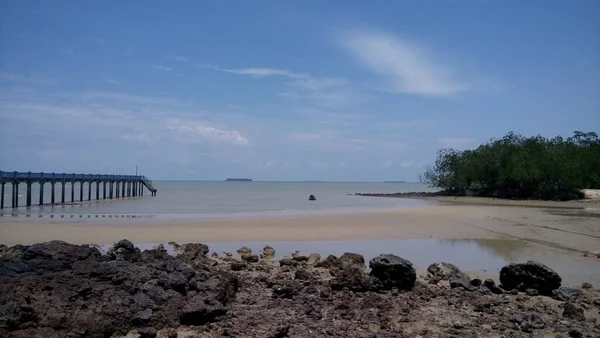 Widok Plażę Telok Pelandok Port Dickson Negeri Sembilan Malezja — Zdjęcie stockowe