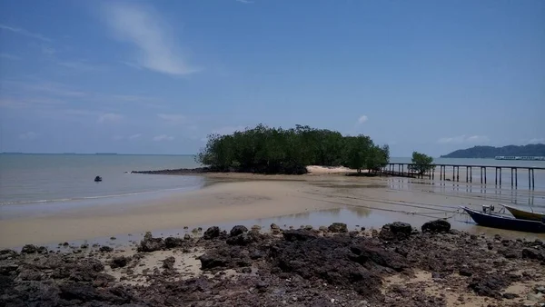 Вид Пляж Telok Pelandok Port Dickson Negeri Sembilan Malaysia — стокове фото