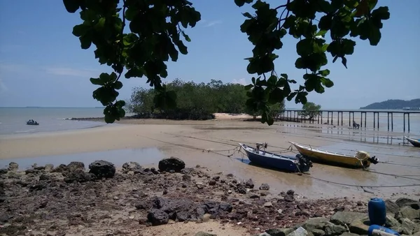 Вид Пляж Telok Pelandok Port Dickson Negeri Sembilan Malaysia — стокове фото