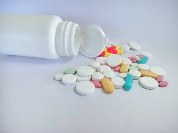 Pills Bottle Table — Stock Photo, Image