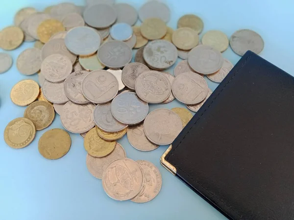 Malaysia Ποικιλία Κέρματα Στο Γραφείο — Φωτογραφία Αρχείου