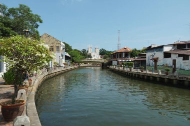 Melaka Nehri manzarası, Melaka, Malezya